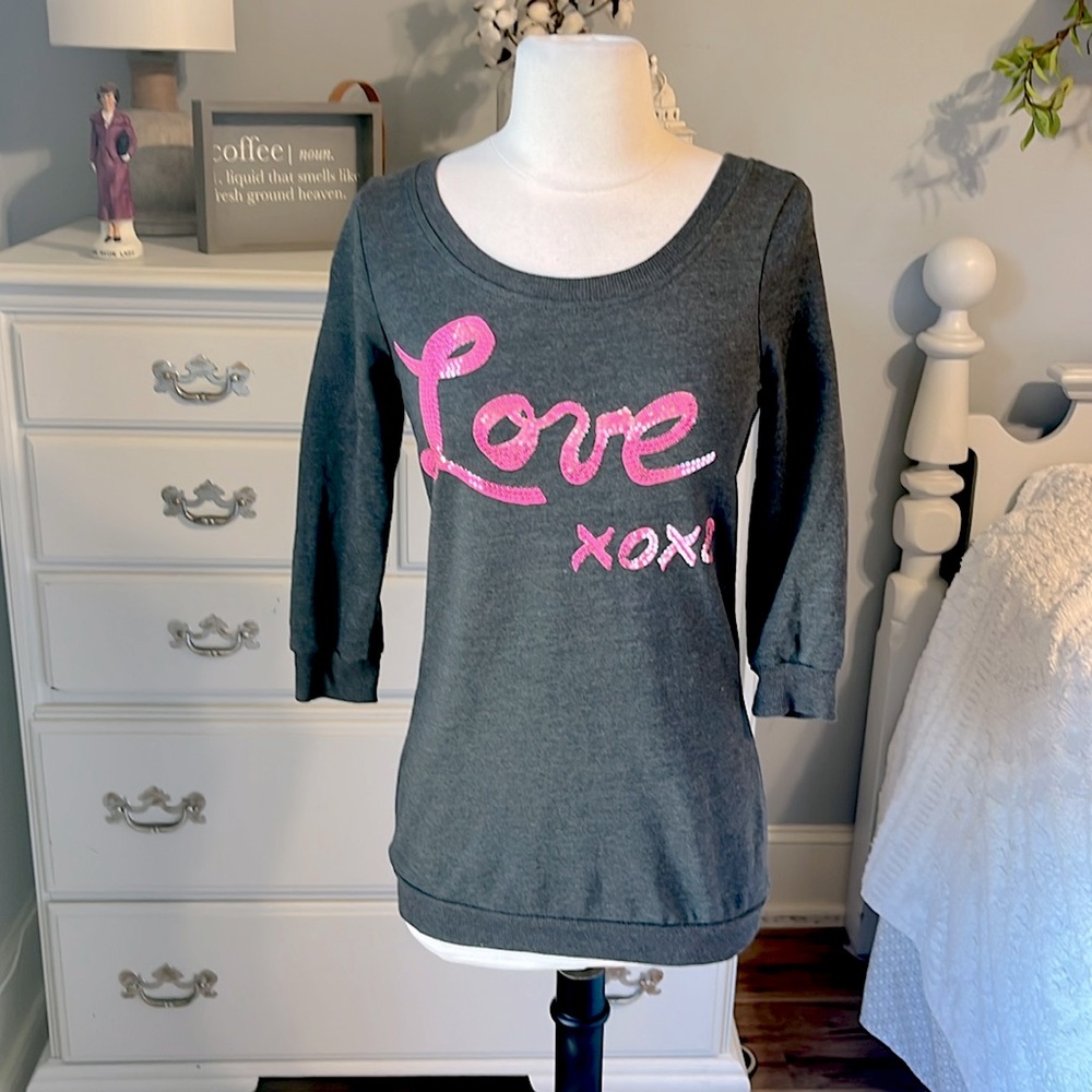 Belle du Jour Shirt Dark Gray  Love Fits XS